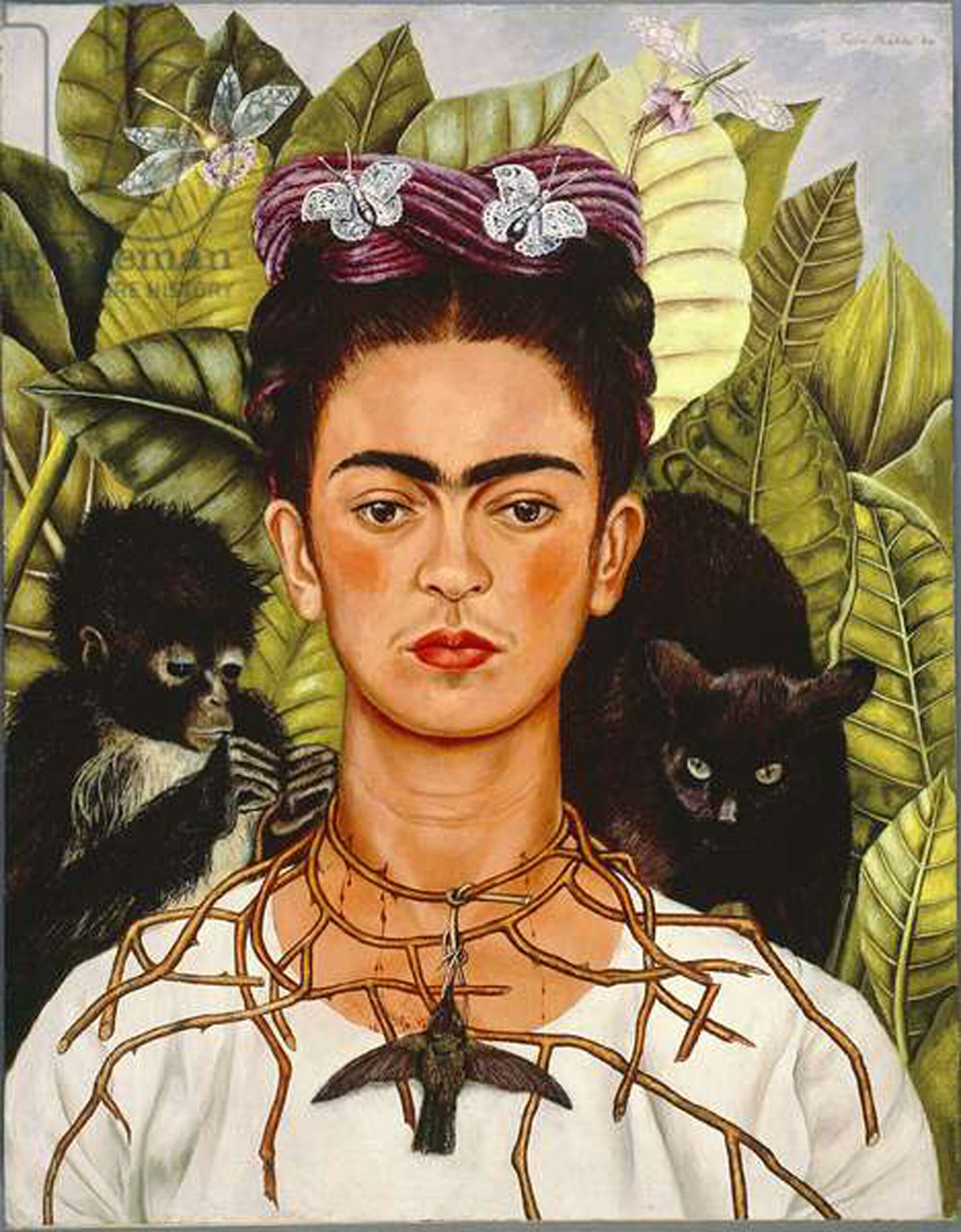 The Wick - Frida Kahlo, Self-Portrait with Thorn Necklace and Hummingbird, 1940