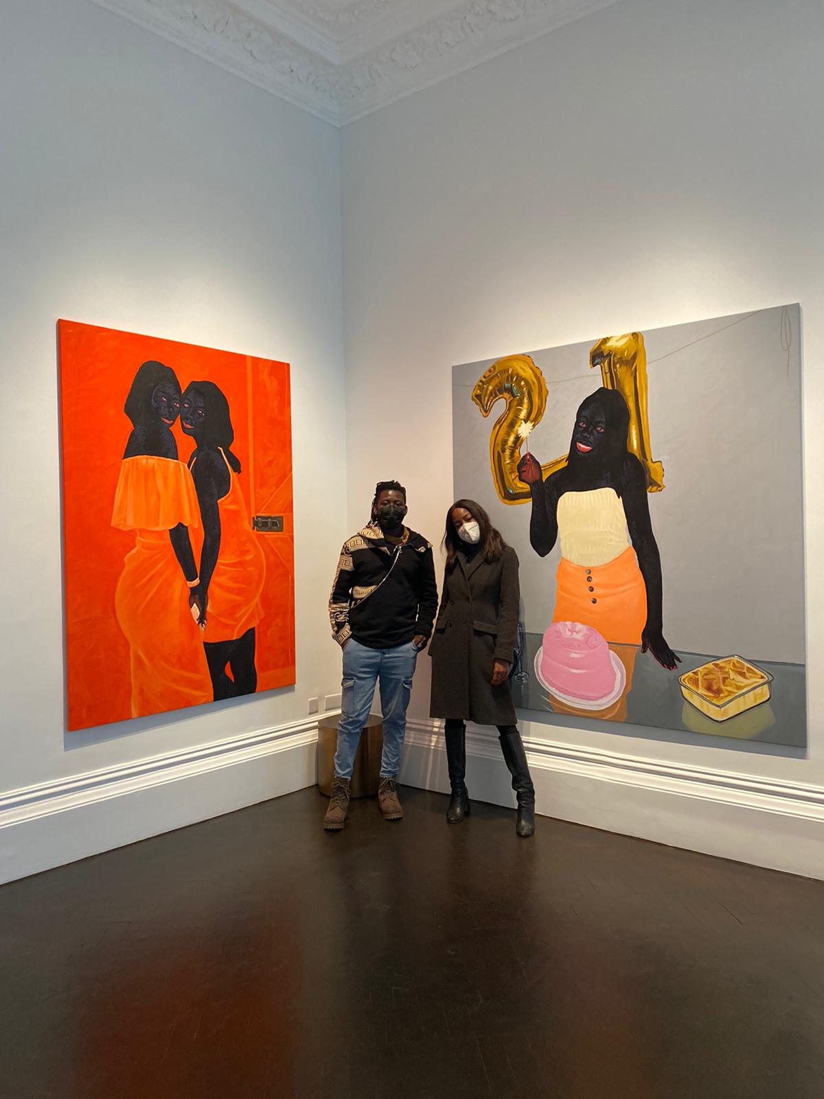 The Wick - Aindrea with the artist Kwesi Botchway at Gallery 1857 