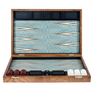 The Wick - Objects Abstract Turquoise Backgammon Set