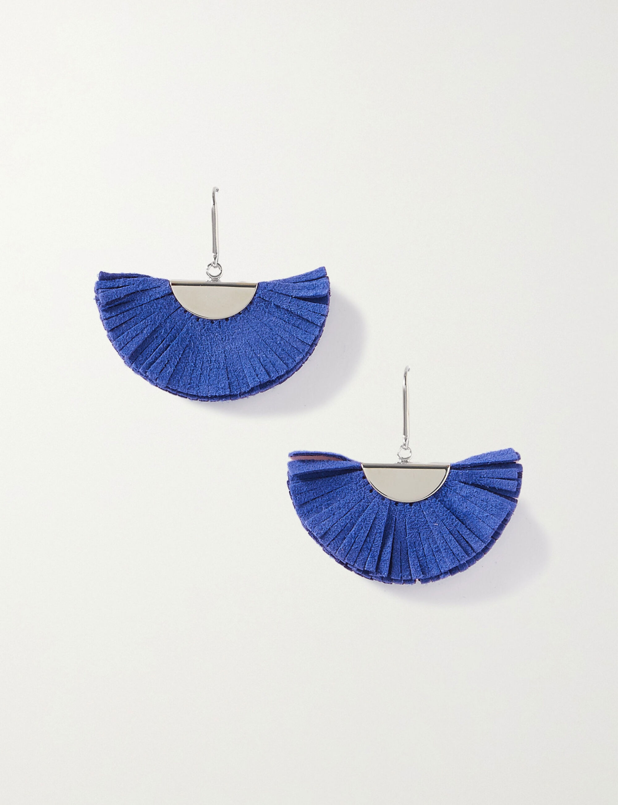 The Wick - Silver-tone suede earrings, Isabel Marant