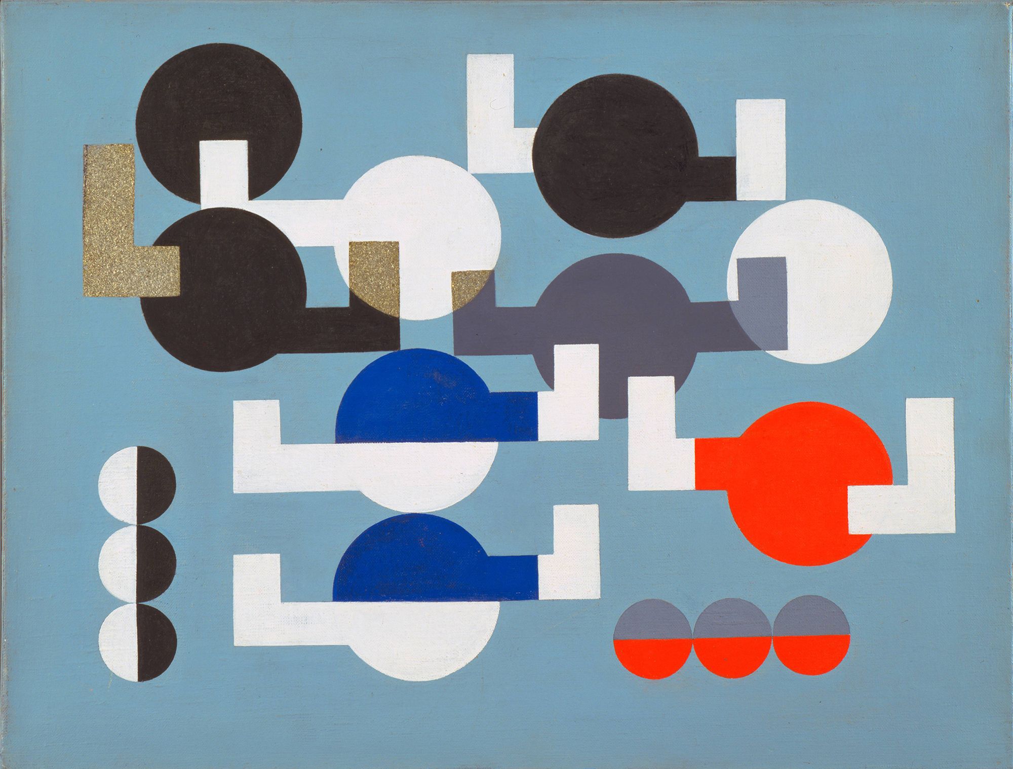 The Wick - Sophie Taeuber-Arp, Composition of Circles and Overlapping Angles