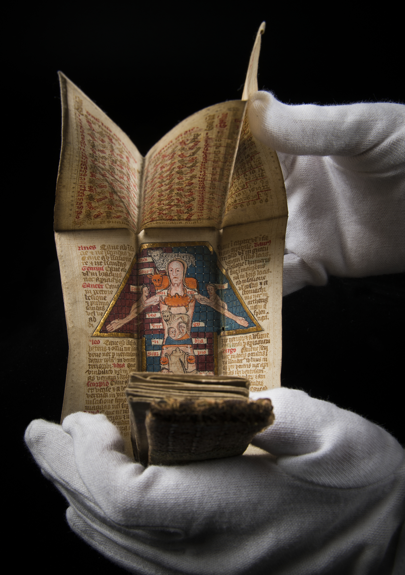 The Wick - English folding almanac in Latin, c.1415-1420. Wellcome Collection