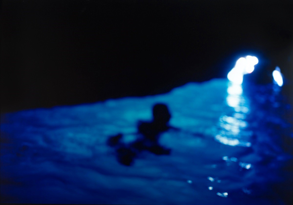 The Wick - Nan Goldin, Gigi in the Blue Grotto with light, Capri, 1997