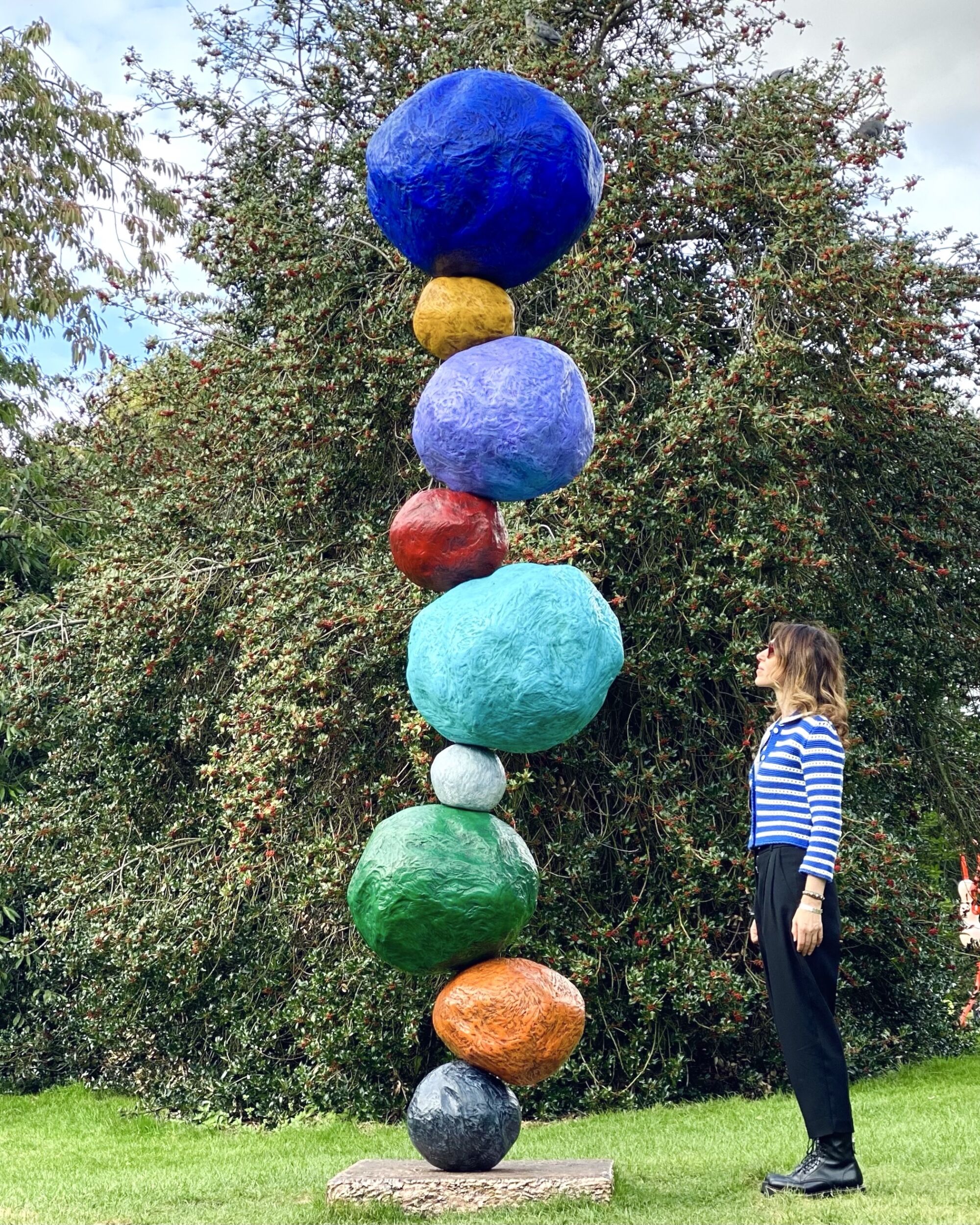 The Wick - Annie Morris with her Stack sculpture. (Courtesy of Annie Morris)