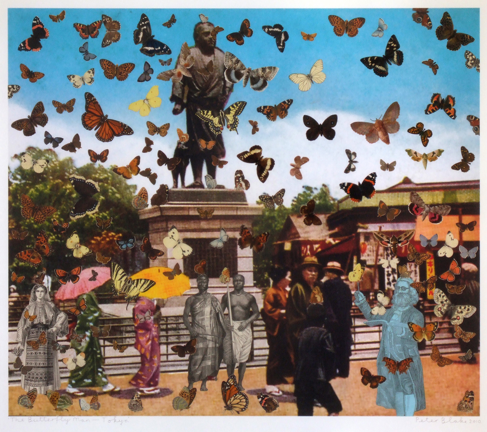 The Wick Culture - Peter Blake, The Butterfly Man – Tokyo (in homage to Damien Hirst), 2010. Courtesy Waddington Custot