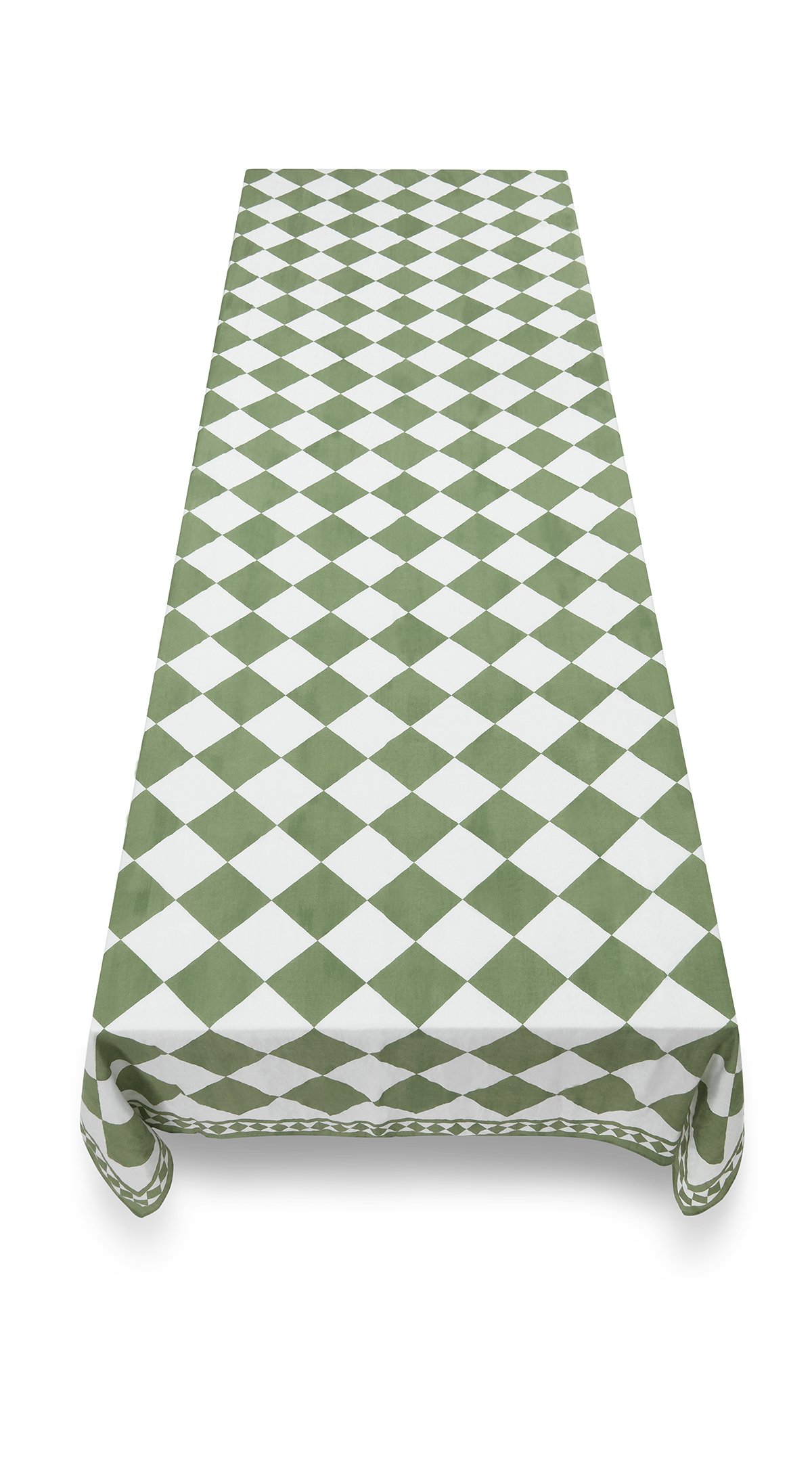 The Wick - ‘Green Check’ Summerill & Bishop X Claridge’s linen tablecloth