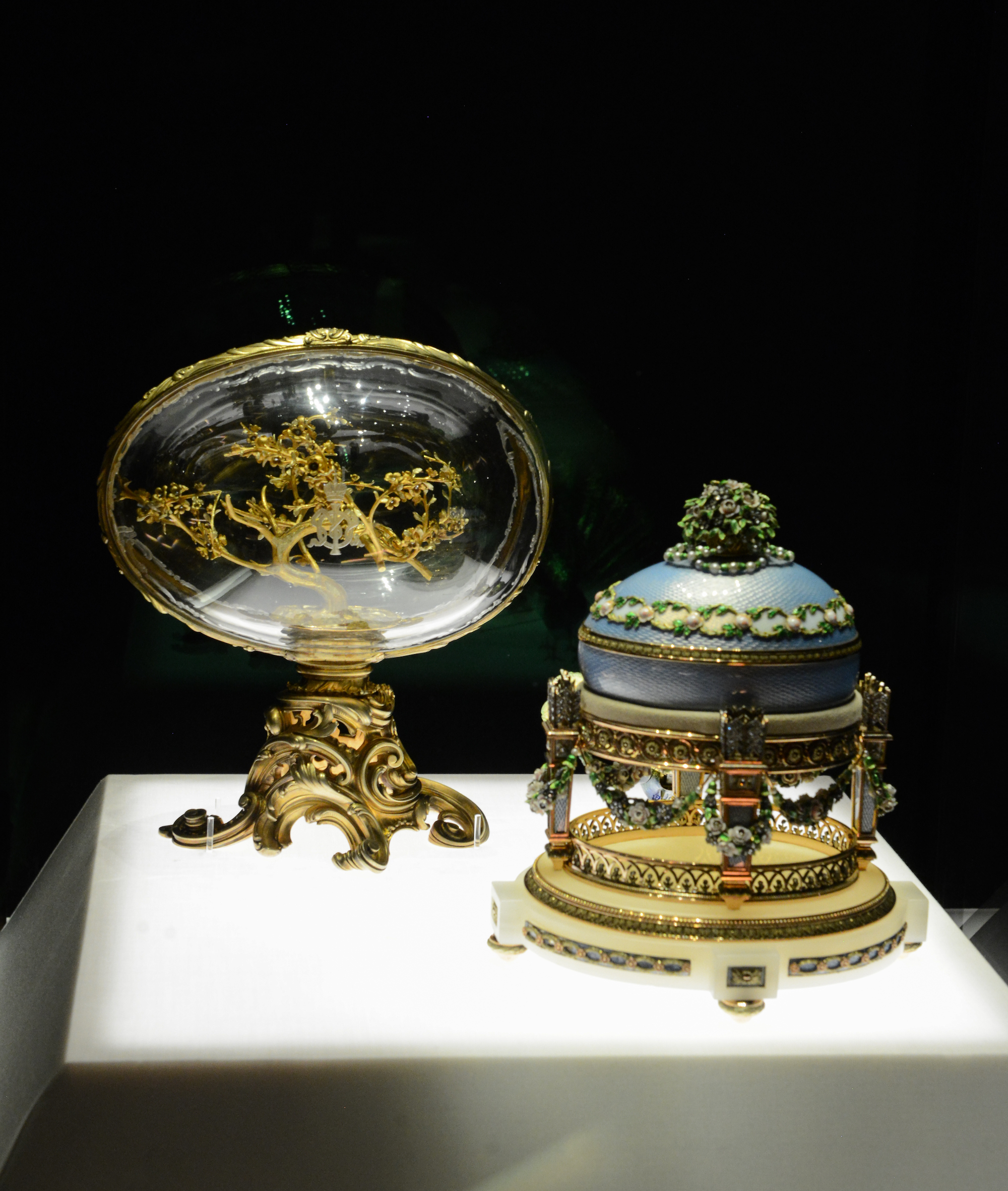 The Wick - 
Installation shot of Faberge in London, Romance to Revolution at the V&A