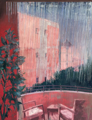 The Wick - Reb Balcony Rain by Mircea Teleagă