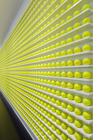 The Wick - David Shrigley: Mayfair Tennis Ball Exchange at Stephen Friedman Gallery, London