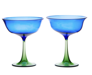 The Wick - X Laguna B set of two Cosimo coupe glasses by Campbell Rey