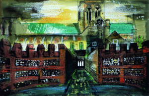 The Wick - John Piper, Chichester Cathedral from the Deanery, 1975