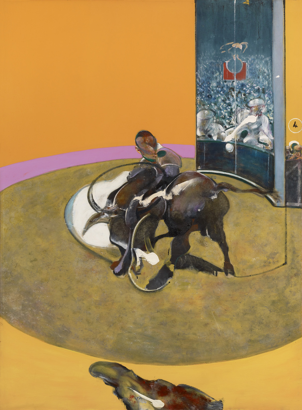 The Wick - Francis Bacon, Study for Bullfight No. 1, 1969
Oil on canvas, 198 x 147.5cm 
Private collection
© The Estate of Francis Bacon. All rights reserved, DACS/Artimage 2021. Photo: Prudence Cuming Associates Ltd