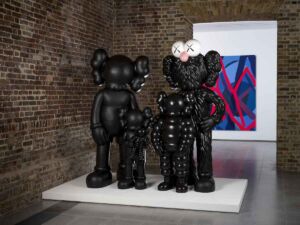 The Wick - KAWS: NEW FICTION at Serpentine. FAMILY (2021) and UNTITLED (2019). © Jonty Wilde (courtesy KAWS).