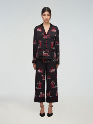 The Wick - Embroidered Crepe Shirt by self-portrait