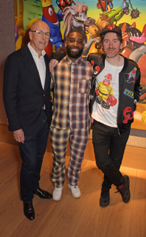 The Wick - LONDON, ENGLAND - MARCH 21: (L to R)  Dylan Jones, Tinie Tempah and Philip Colbert attend the launch of “The Lobstars (Genesis)” at Bonhams After Hours with a panel talk featuring British artist Philip Colbert, chart-topping musician and NFT collector Tinie Tempah, editor and author Dylan Jones and Bonhams Head of Digital Art at Bonhams Nima Sagharchi at Bonhams on March 21, 2022 in London, England. (Photo by David M. Benett/Dave Benett/Getty Images for Philip Colbert)