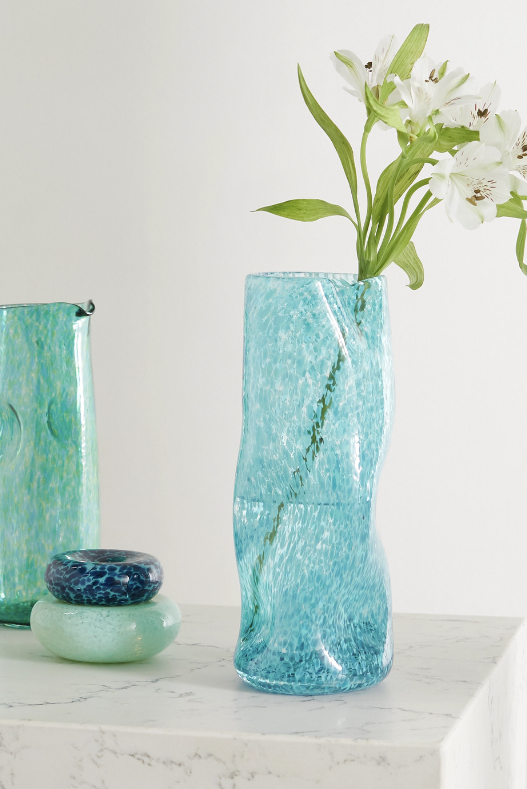 The Wick - Object Small blue glass vase by Vanderohe Curio