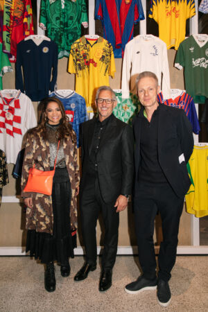 The Wick - Katy Wickremesinghe, Gary Lineker and Tim Marlow OBE at the launch of 'Football: Designing the Beautiful Game' at The Design Museum