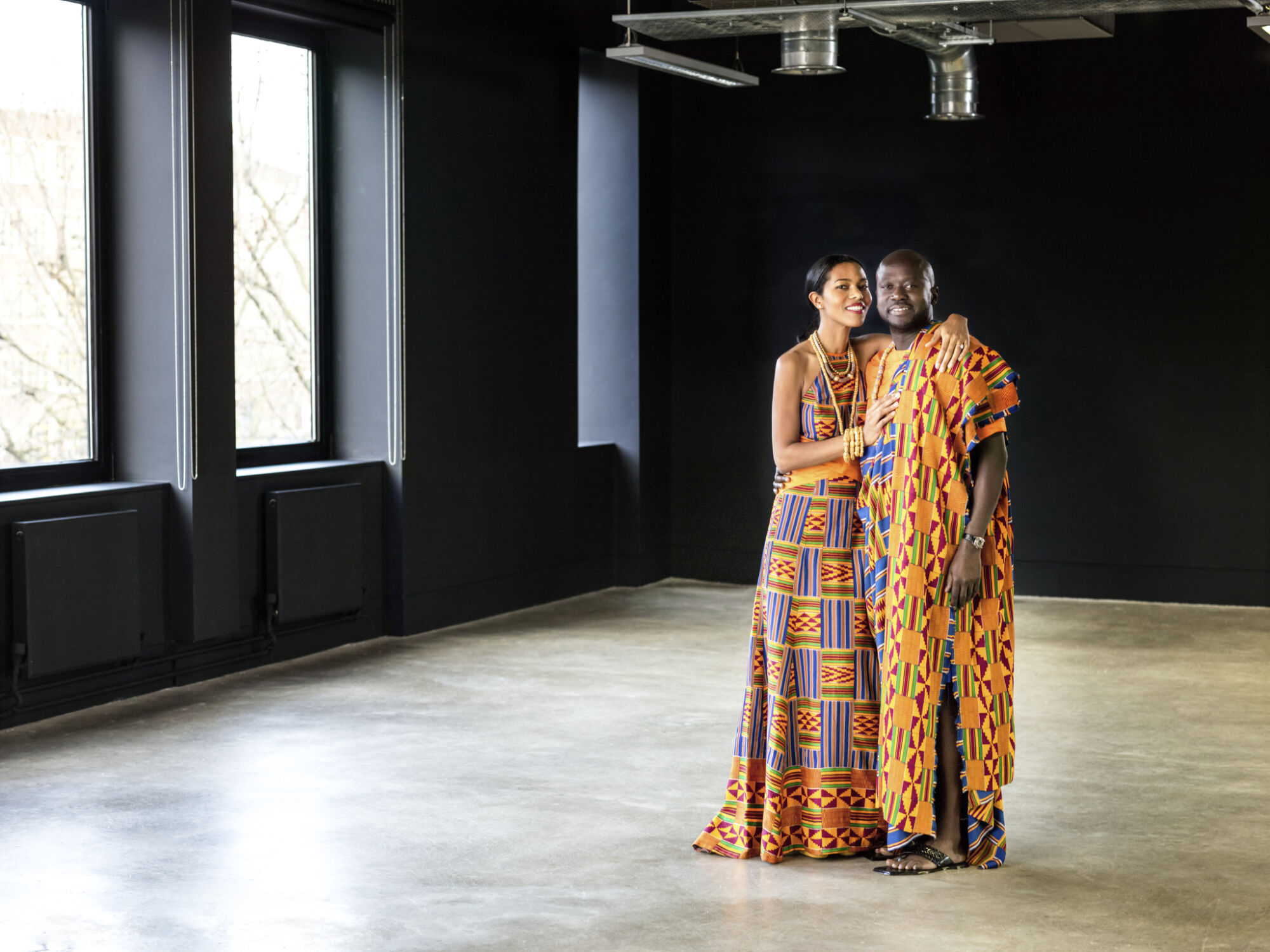 The Wick Culture - Designed by Kofi Ansah, Ensembles for the wedding of Ashley Shaw-Scott Adjaye and David Adjaye. Ghana, 2014. Photographed in London in 2014 by Robert Fairer