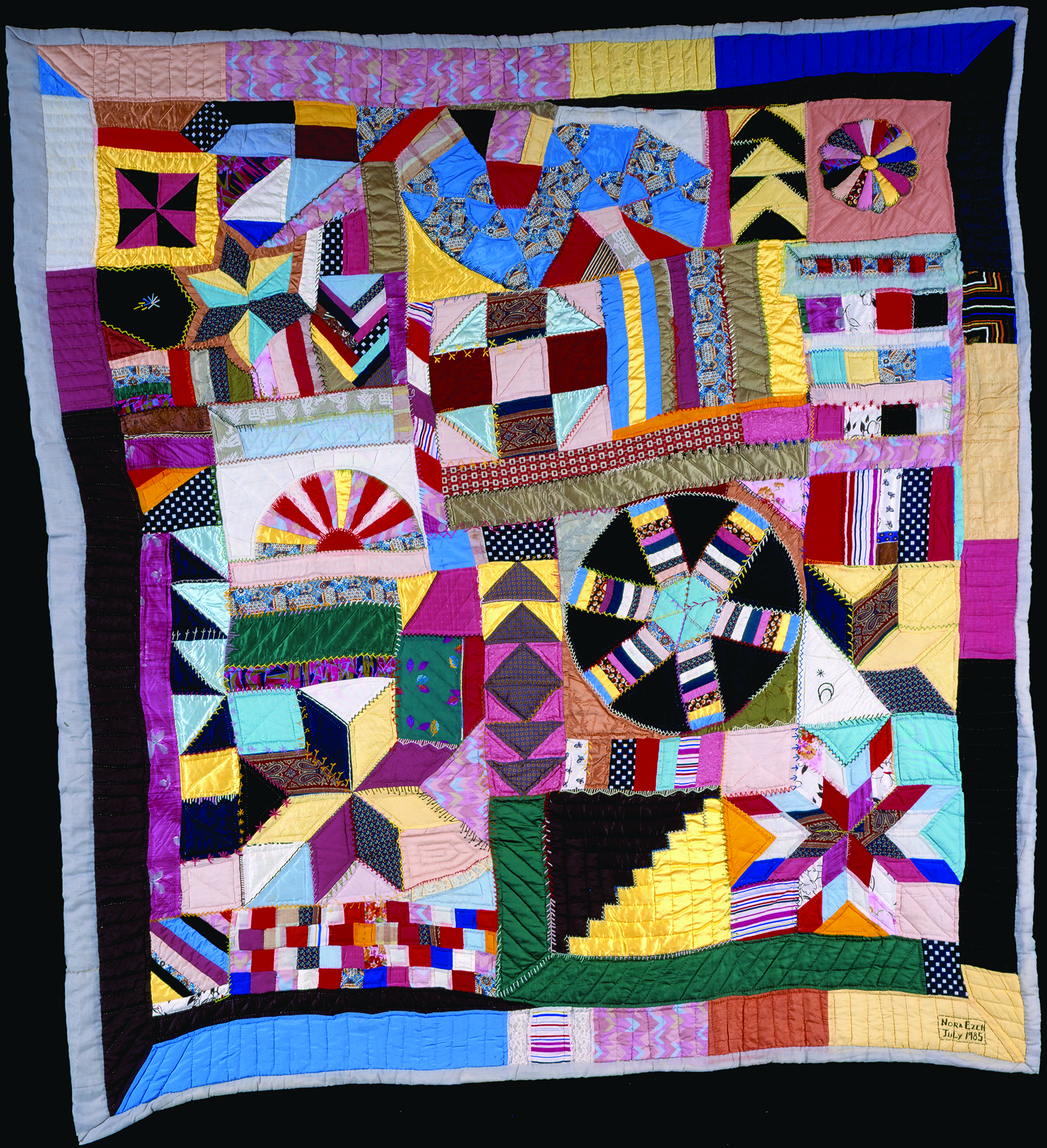 The Wick - Everybody Quilt by Nora Ezell, 1985. Made in Greene County, Alabama