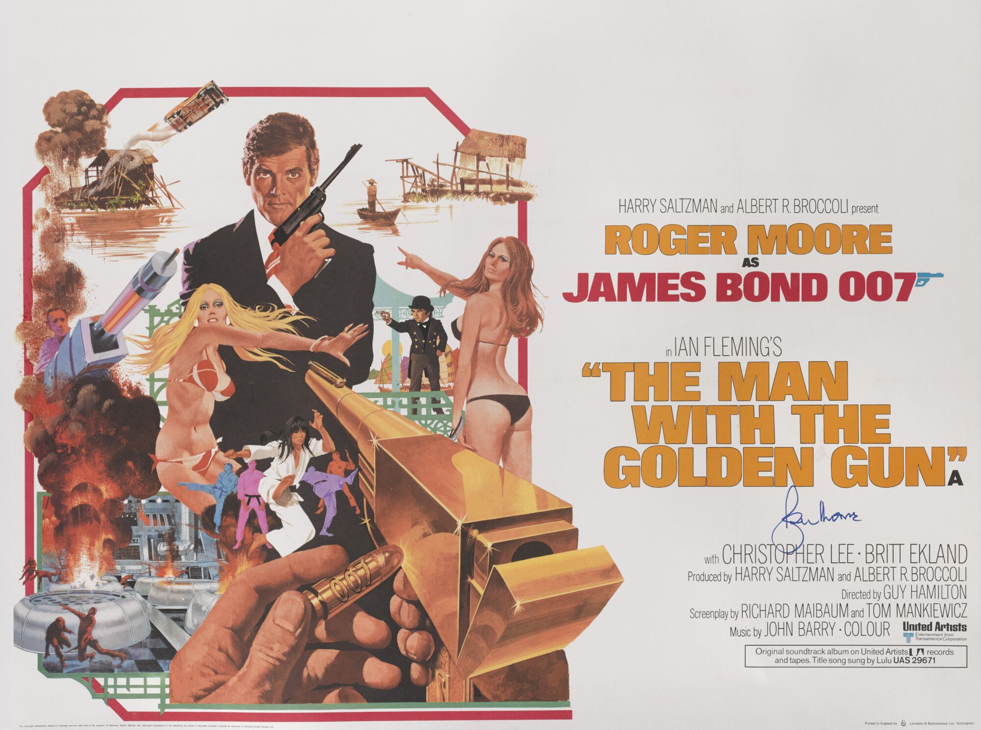 The Wick - Man with the Golden Gun signed poster (estimate £3000 - £5000)