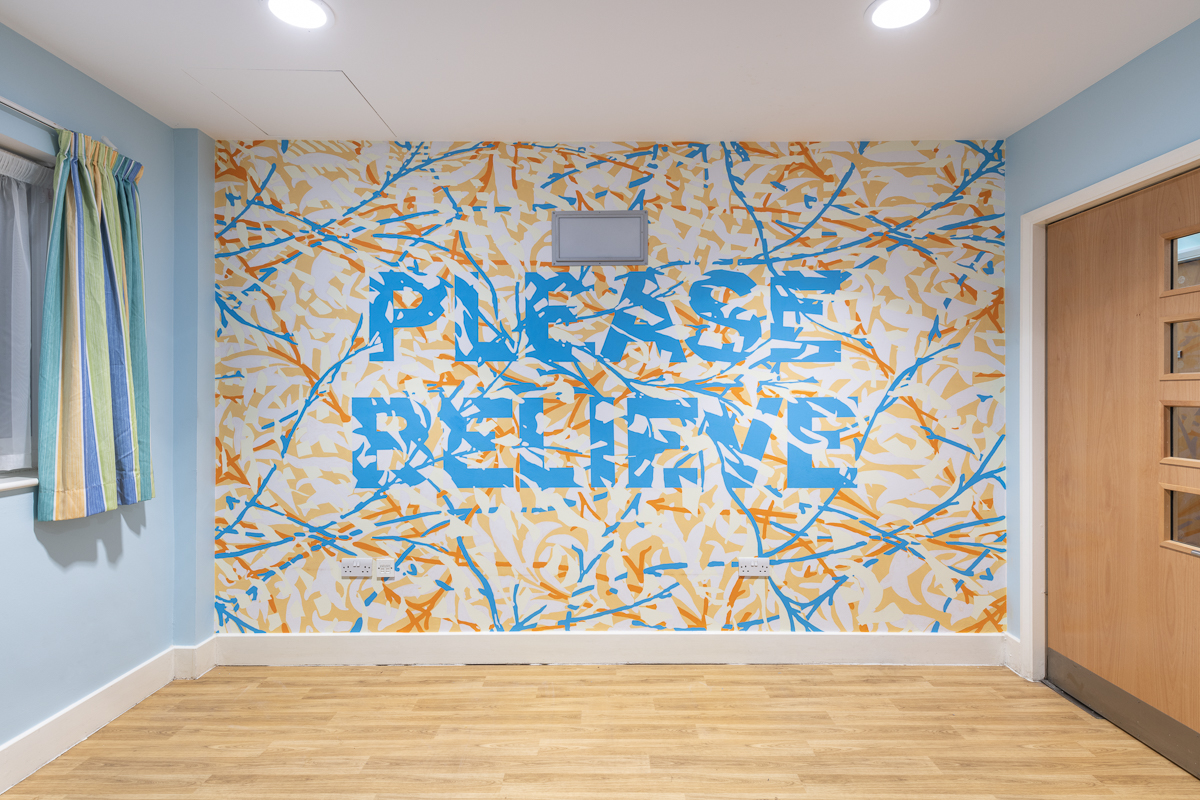 The Wick Culture - Mark Titchner, Please Believe, TV Room Bluebell Lodge, Hospital Rooms