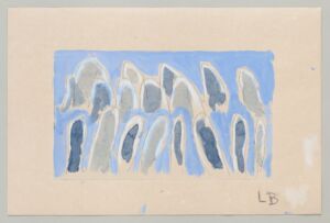 The Wick - Louise Bourgeois
Blue Confrontation (#3)
2006
Etching, watercolor, gouache and ink on paper
26 x 39.7 cm / 10 ¼ x 15 5/8 in
Photo: Peter Butler
© The Easton Foundation / Licensed by VAGA at ARS, NY and DACS, London 2022
