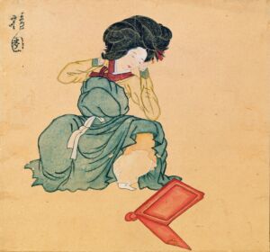 The Wick - Beauty Adorning Herself, Attributed to Kim Hong-Do. Joseon 18th-19th Century © Seoul National University