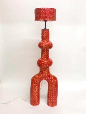 The Wick - Crimson Floor Lamp by Xanthe Somers