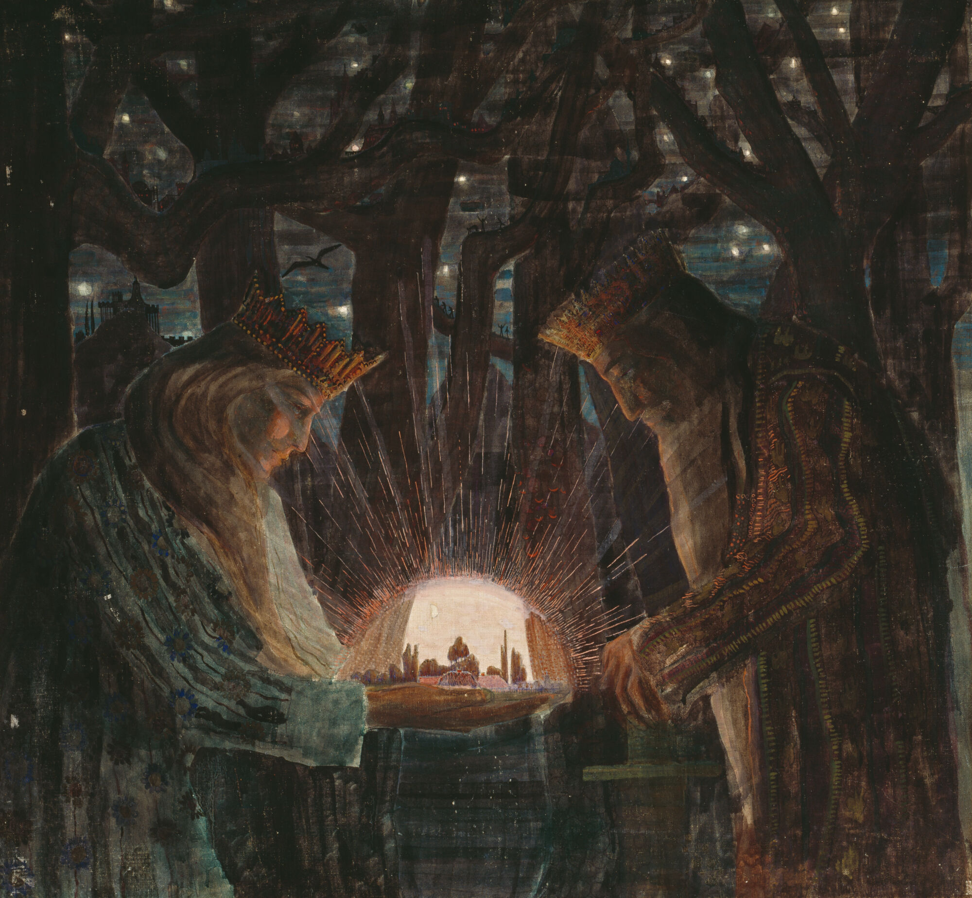 The Wick - M.K. Čiurlionis, Fairy Tale (Fairy Tale of Kings), 1909. Tempera on paper, 70.2 x 75.3 cm. Courtesy M. K. Čiurlionis National Museum of Art.

