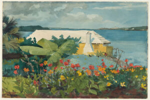 The Wick - Winslow Homer, Flower Garden and Bungalow, Bermuda, 1899