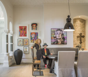 The Wick - Kelly Hoppen & Boy George in his home which Kelly Design, Courtesy of Kelly Hoppen