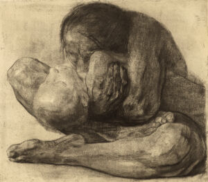The Wick - Käthe Kollwitz, Woman with Dead Child, 1903. Etching on paper, 42.4 x 48.6 cm. © Käthe Kollwitz Museum Köln