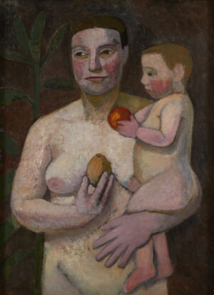 The Wick - Paula Modersohn-Becker, Mother with Child on her Arm, Nude II, autumn 1906. Oil on canvas, 80 x 59 cm. Museum Ostwall im Dortmunder U. Photo: Jürgen Spiler, Dortmund