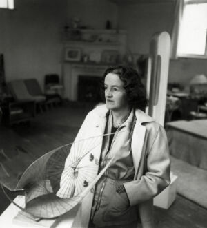 The Wick - Barbara Hepworth in Trewyn Studio, St Ives in 1958 © Bowness. Photo by Michel Ramon  
 
