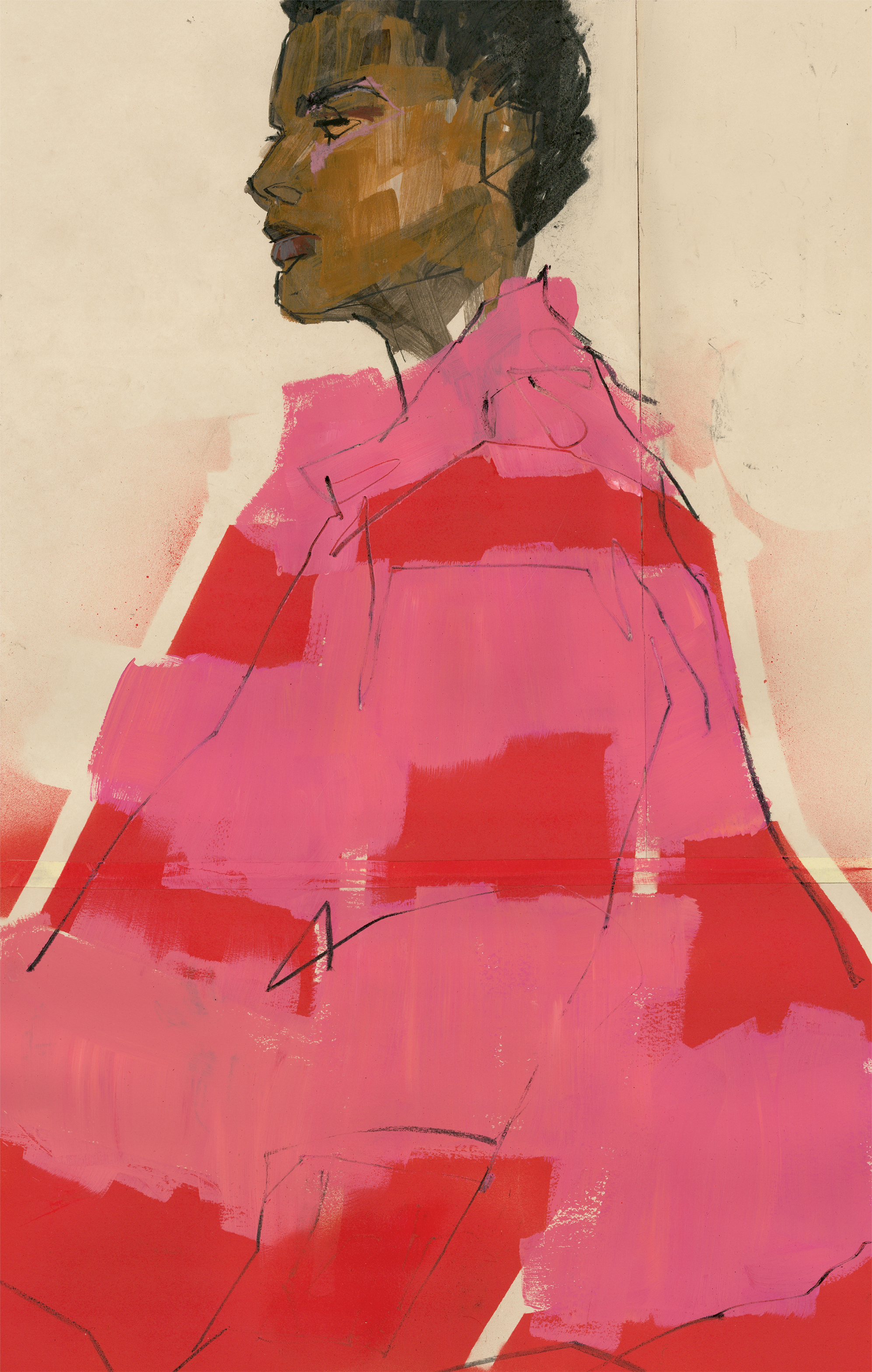 The Wick - Roksanda red:pink, Jessica Rose Bird, courtesy of artist
