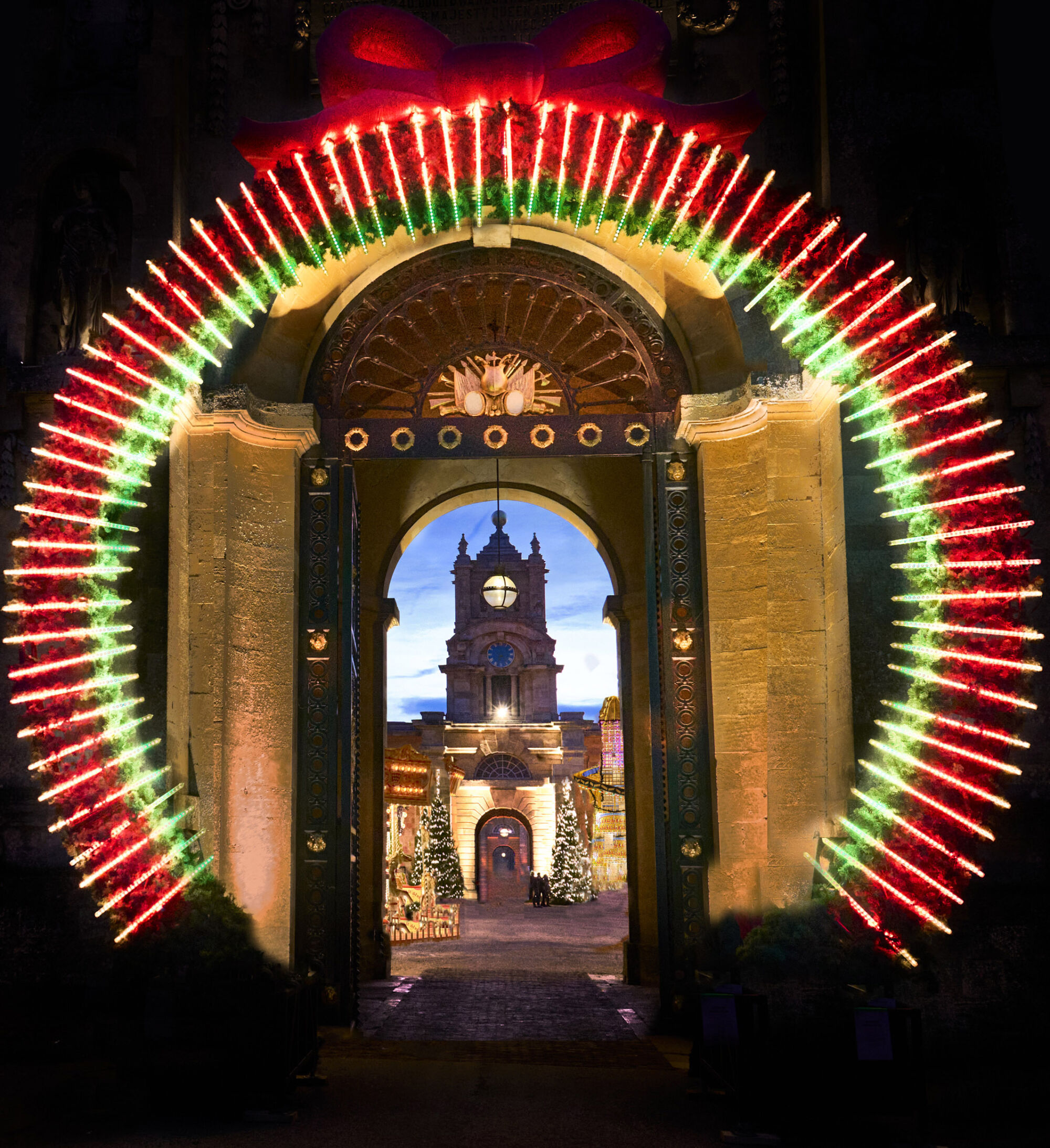 The Wick - Wreath Archway at Christmas at Blenheim Palace Photo by Richard Haughton © Sony Music