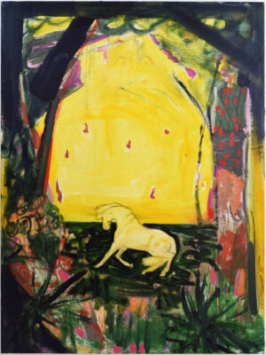 The Wick - Serena Caulfield, Horse Frightened by a Painted Landscape, 2022, 80cm x 60cm