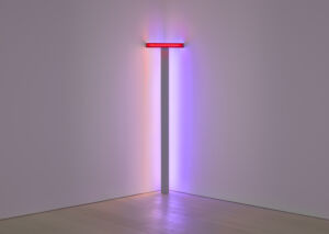 The Wick - Dan Flavin
untitled
1976
red, yellow, and blue fluorescent light
© 2023 Stephen Flavin/Artists Rights Society (ARS), New York
Courtesy David Zwirner
