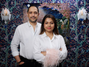 The Wick - Portrait of Nadia and Rajeeb Samdani, courtesy of Nadia Samdani