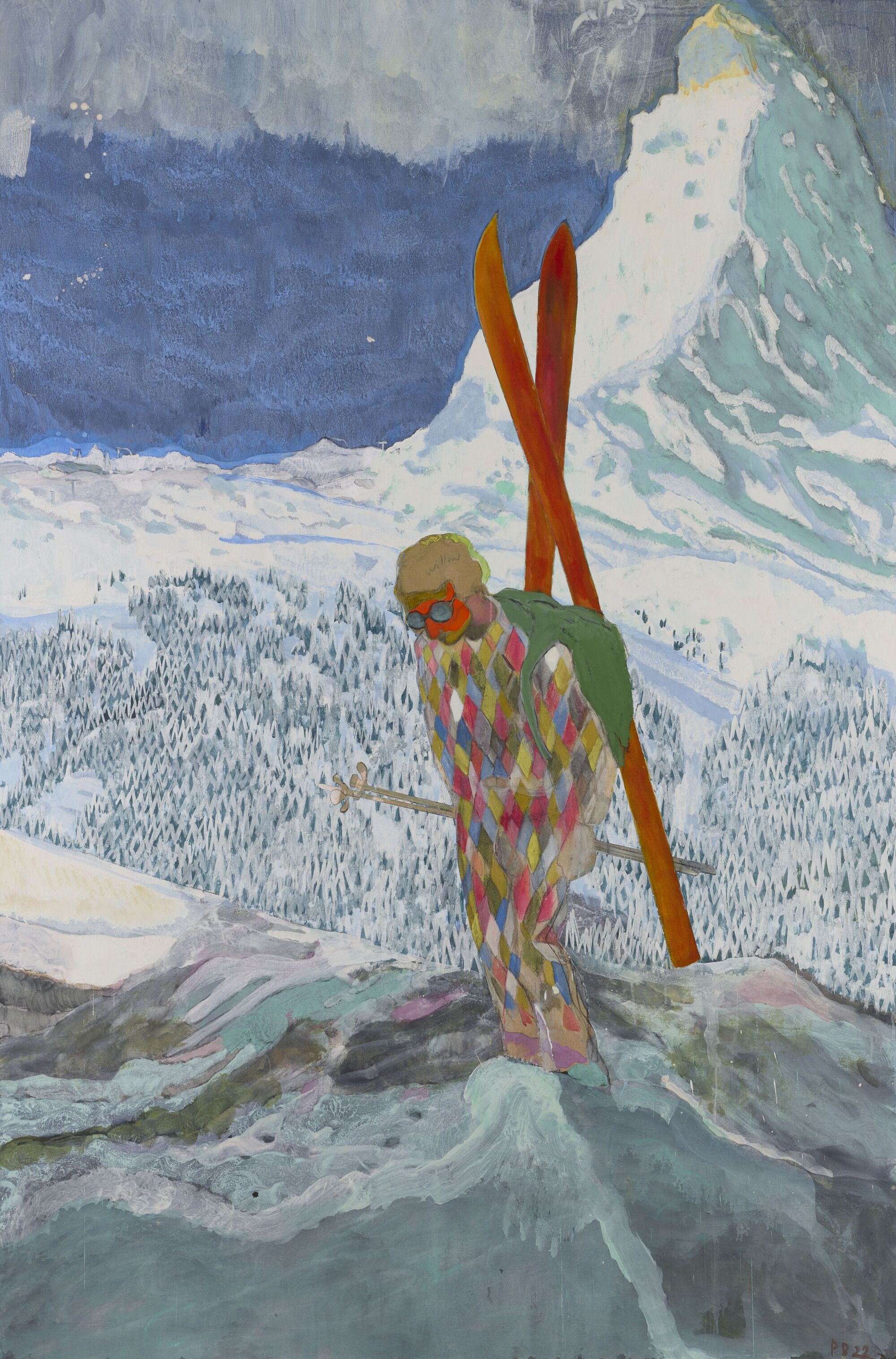 The Wick Culture - Peter Doig (born 1959) ALPINIST, 2019–22, Pigment on linen, Private Collection