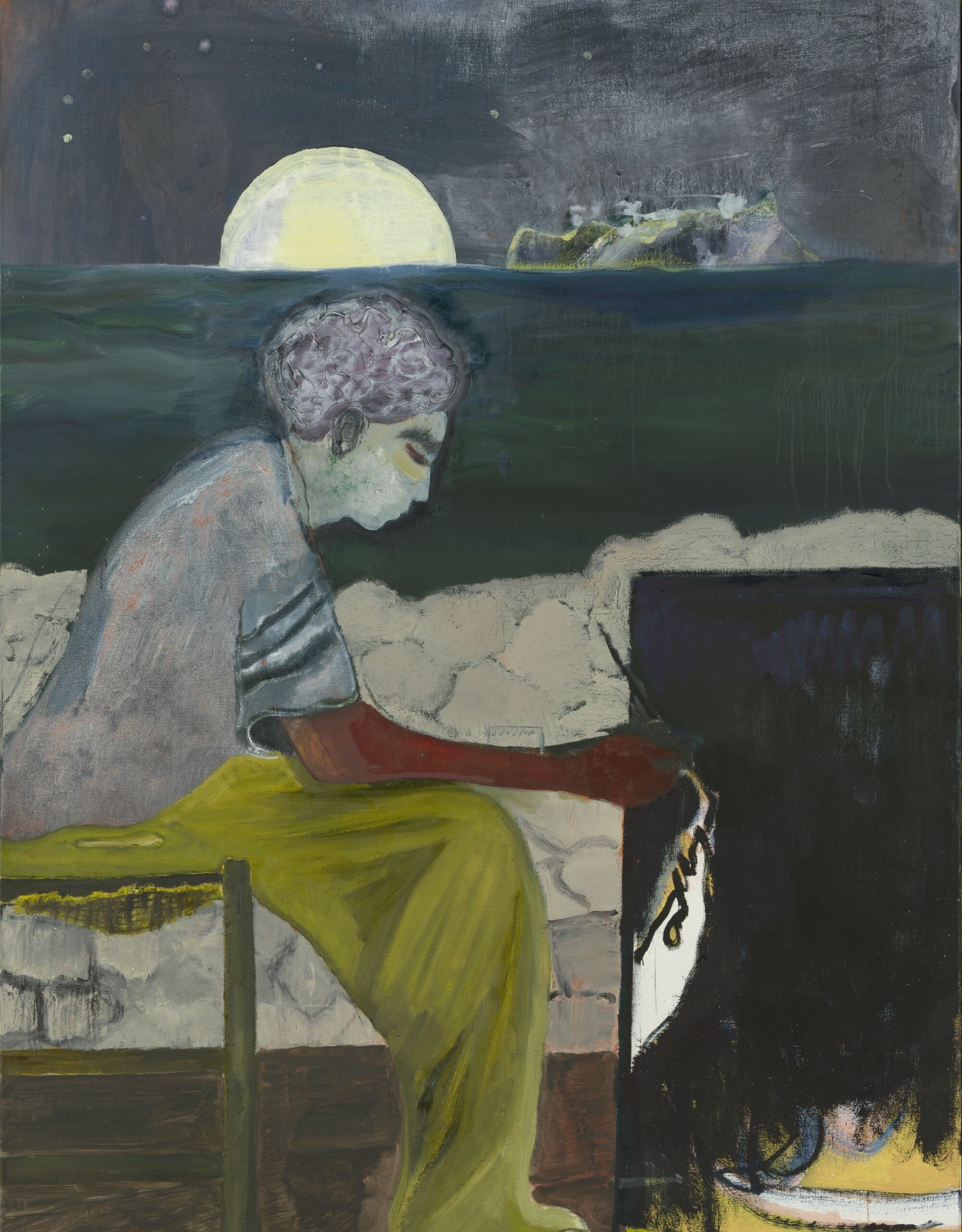 The Wick Culture - Peter Doig (born 1959)
PAINTING ON AN ISLAND (CARRERA) 2019, Oil paint on linen, Pinault Collection