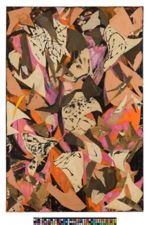 The Wick - Lee Krasner
Bald Eagle
1955
Oil, paper, and canvas collage on linen
195.6 x 130.8 cm
Courtesy of ASOM Collection
© 2022 Pollock-Krasner Foundation / Artists Rights Society (ARS), New York
