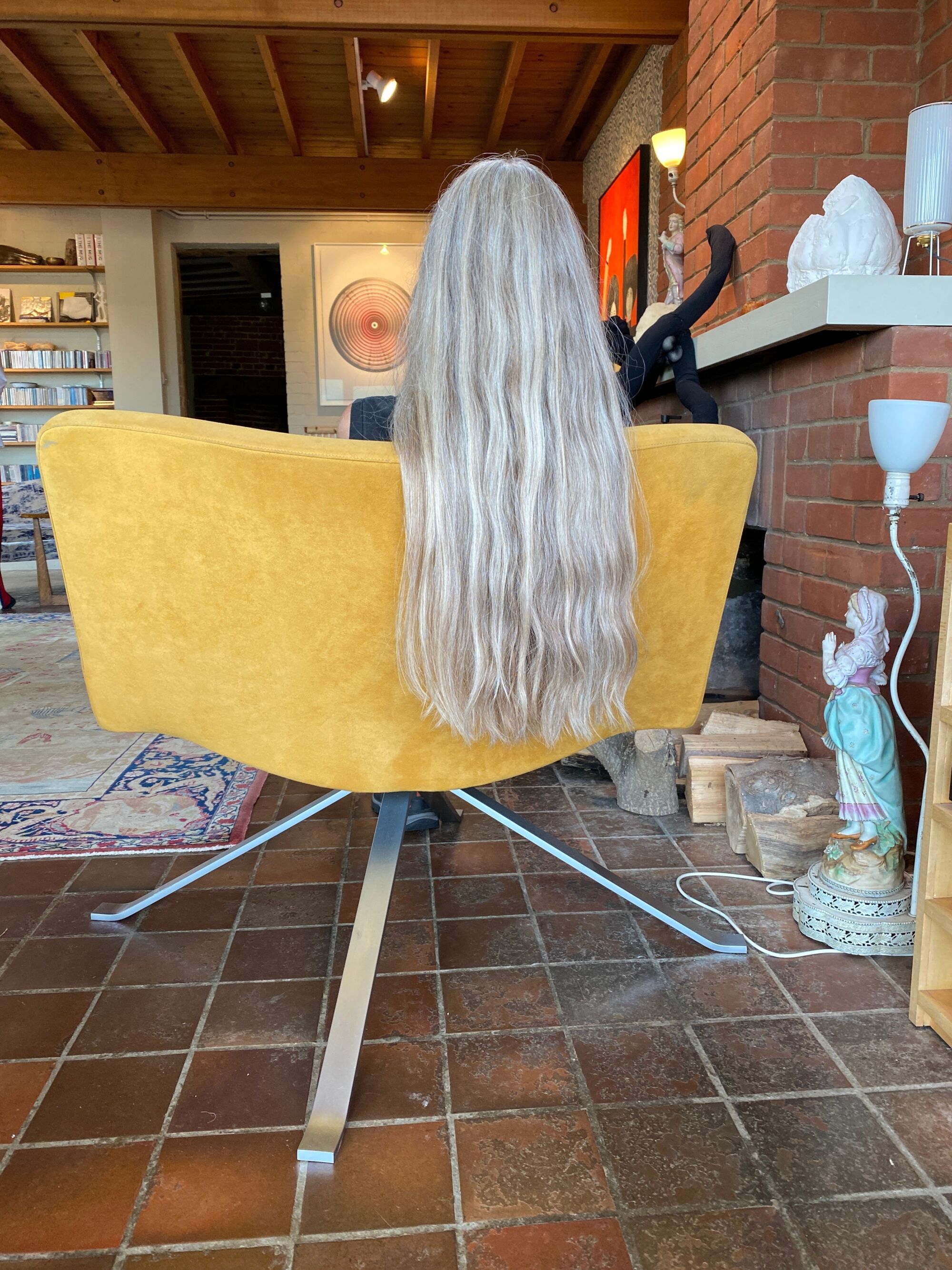 The Wick Culture - Sarah Lucas, Yellow Chair Hair, 2022, Credit: © Sarah Lucas.

