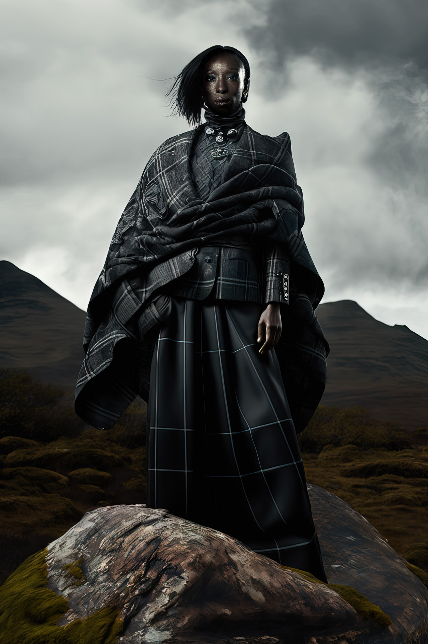 The Wick - Art & Creative Direction: Olumide Gallery

Tartan Created Using Ai Technology @Olumidegallery
Ai Tartan: Alexis Duku @Olumidegallery
MBE Eunice Olumide

Model: Eunice Olumide
Photography: Lee Howell
Styling: Sayuri Bloom
Make Up: Paulina Seimbour
