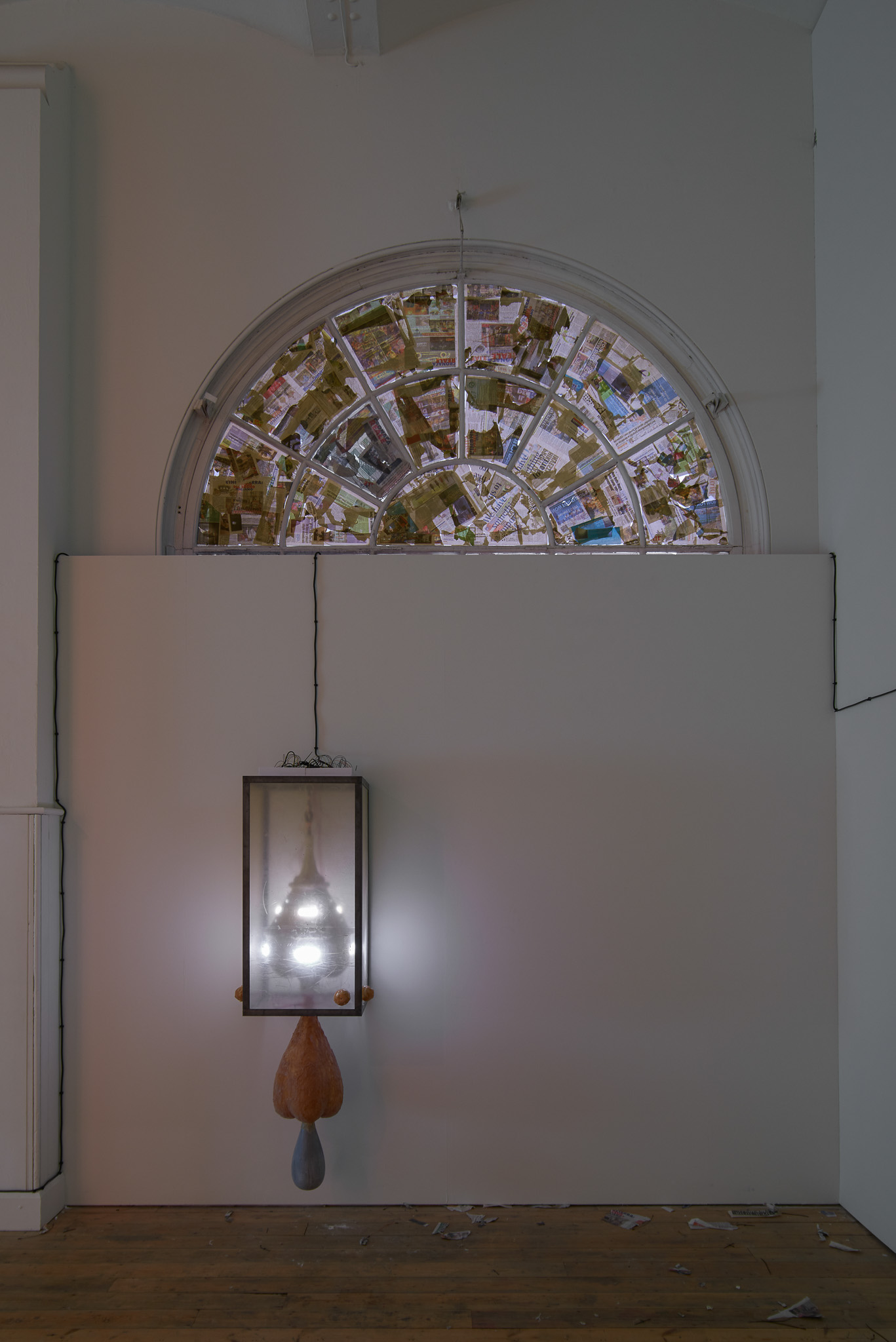 The Wick - Louis Morlae
Vvolmar, 2023
Installation view, Royal Academy Schools Show, 2023
Acrylic, steel, PLA, silicone, lime, paint, resin, rope, copper, LED, motion sensor, arduinos
175 x 50 x 50 cm
Photo: Andy Keate
