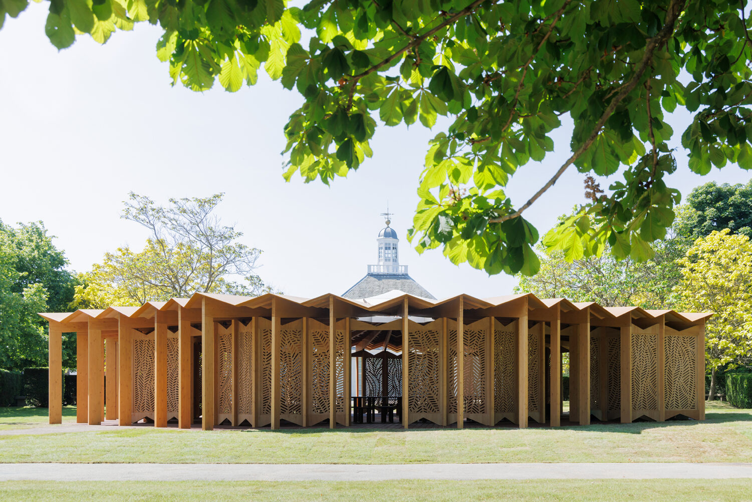 The Wick - Serpentine Pavilion 2023 designed by Lina Ghotmeh. © Lina Ghotmeh — Architecture. Photo: Iwan Baan, Courtesy: Serpentine.