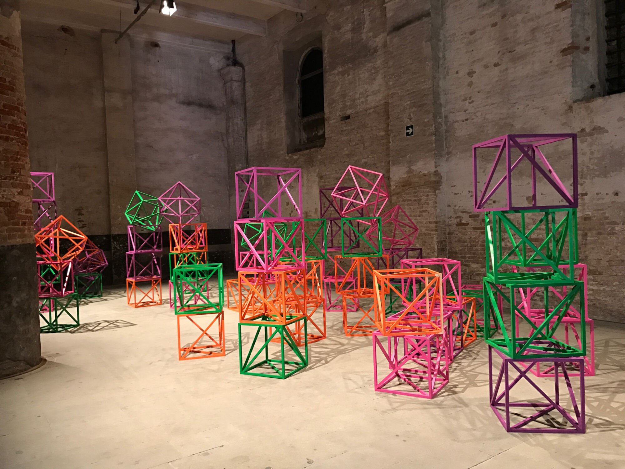 The Wick - Rasheed Araeen
Zero to Infinity in Venice, 2016-17, installation view, Arsenale, 57th Venice Biennale. 
Courtesy La Biennale di Venezia, Rasheed Araeen and Grosvenor Gallery. Photograph Italo Rondinella.
