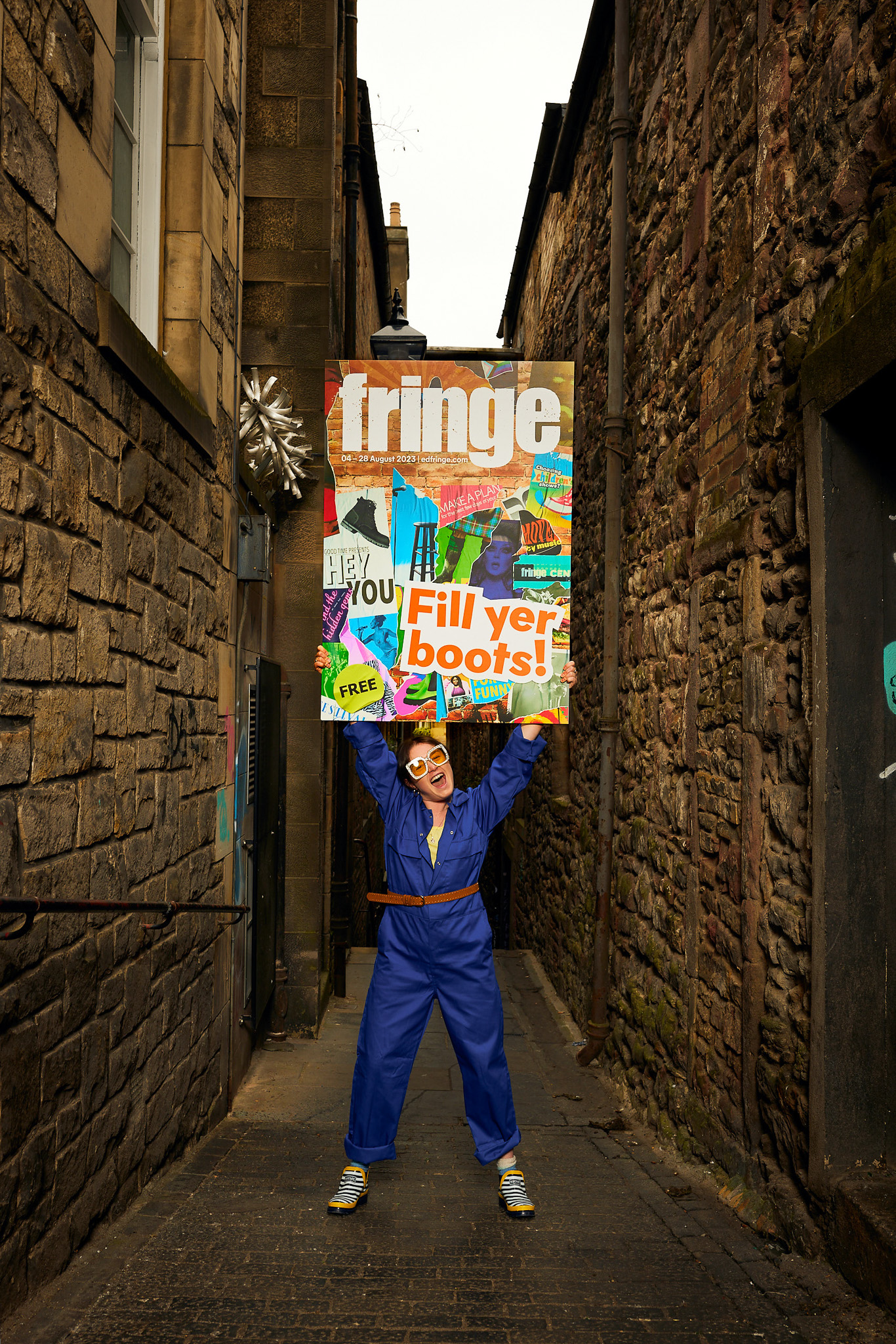The Wick - [L-R] Martha Haskins launches the Edinburgh Festival Fringe 2023 Programme.  Photograph by Peter Dibdin