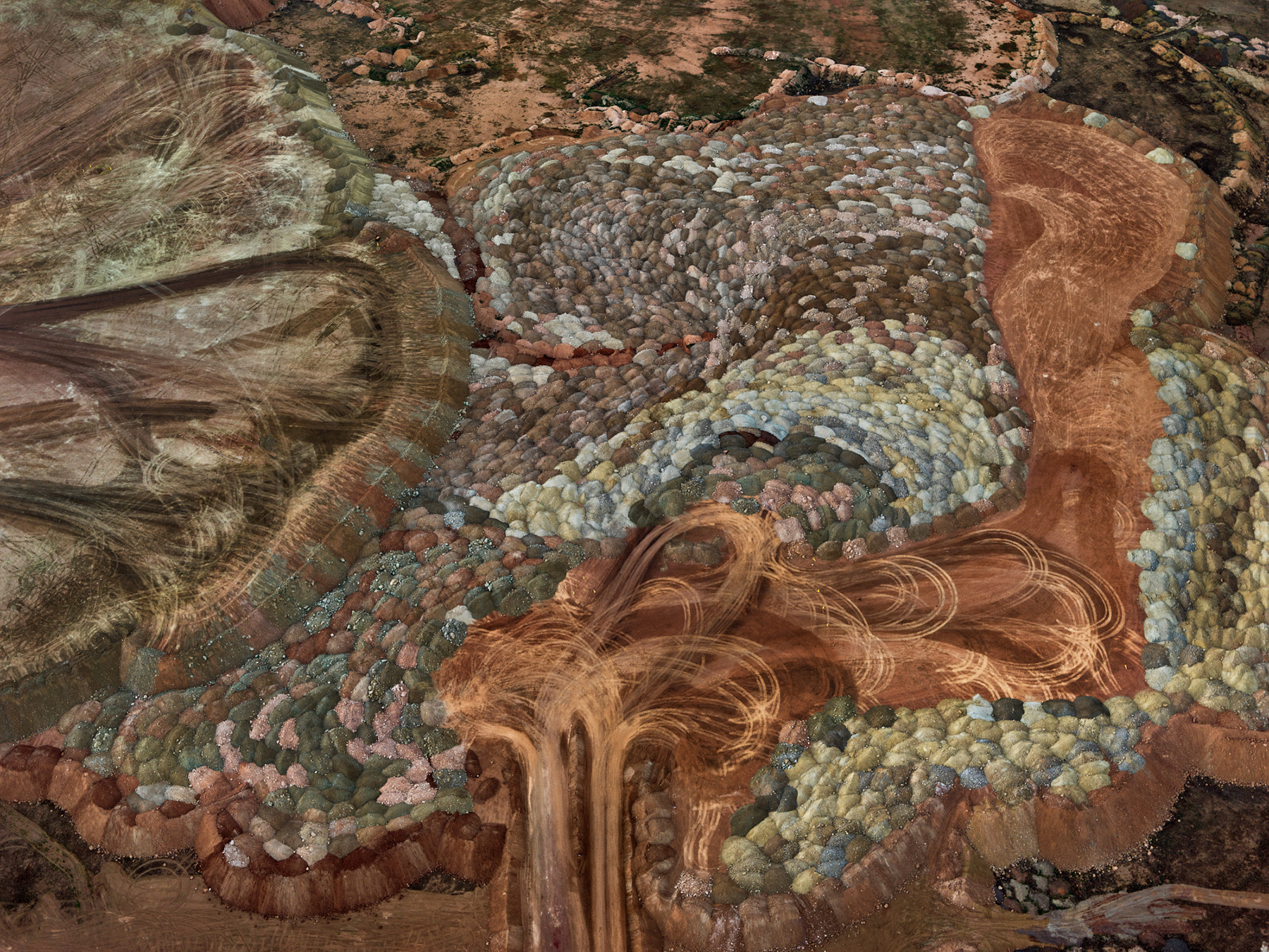 The Wick - Edward Burtynsky, Sishen Iron Ore Mine #2, Overburden, Kathu, South Africa, 2018. Howard Greenberg Gallery