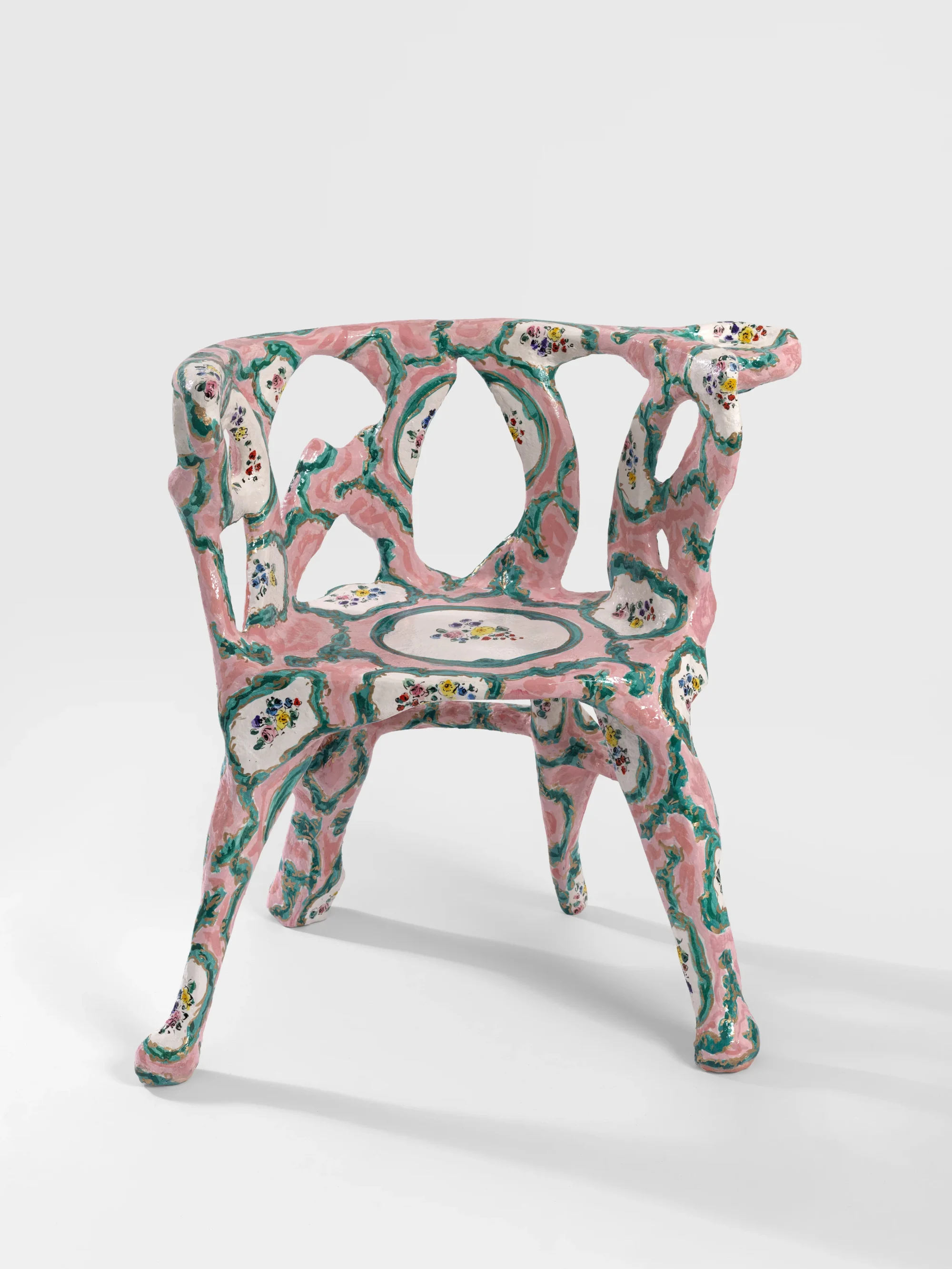The Wick - Pink Sèvres Chair, 2023
acrylic, wood, paper pulp and automotive clear coat
81.3 x 76.2 x 50.8 cm, 32 x 30 x 20 in
© Francesca DiMattio, 2023
Photo: Karen Pearson